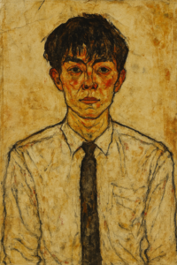 위픽 정진서 에곤실레 스타일 포트레이트